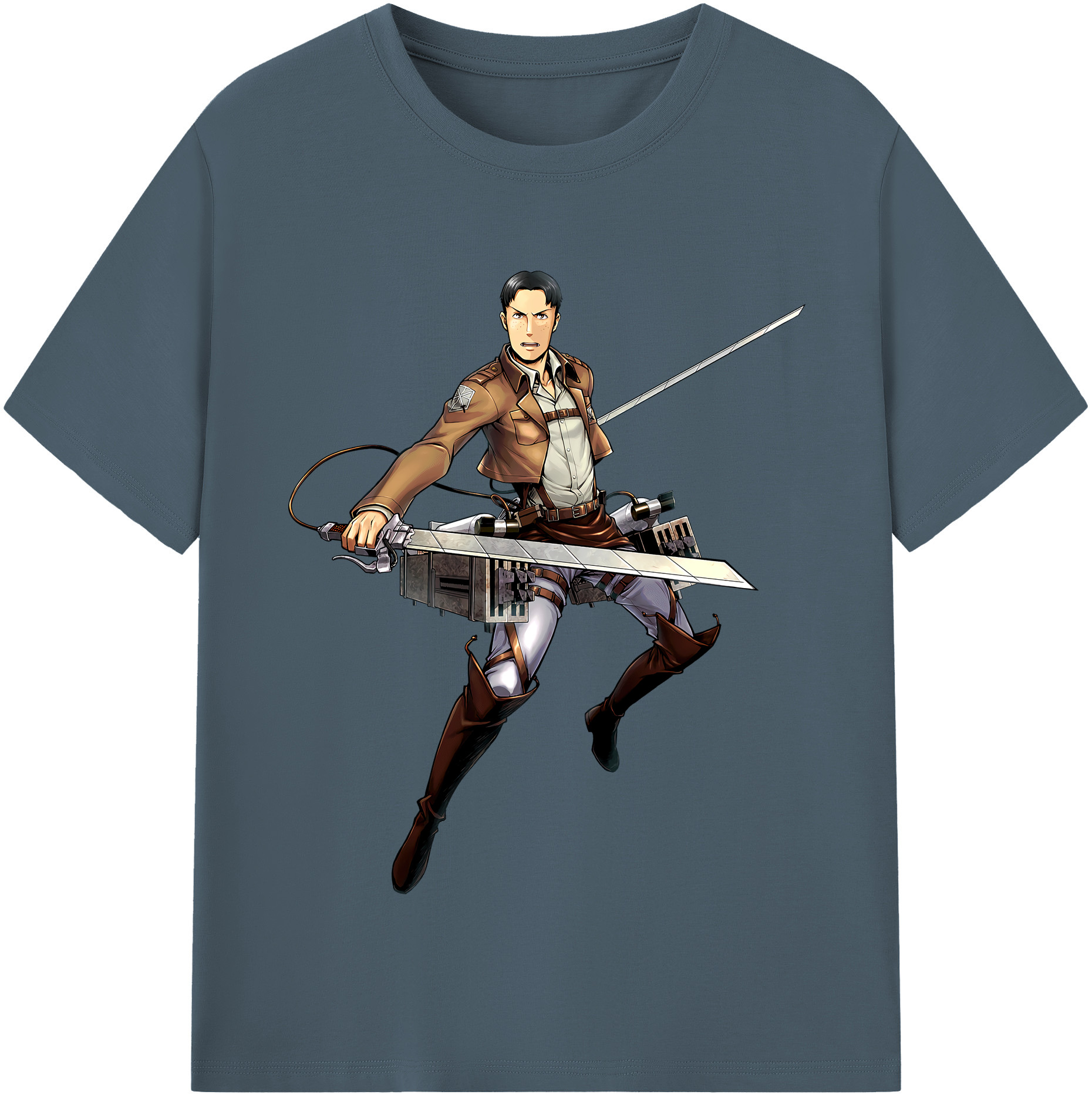 （画像用） 進撃の巨人 Attack on Titan 綿100％半袖Tシャツ（フロントプリント）